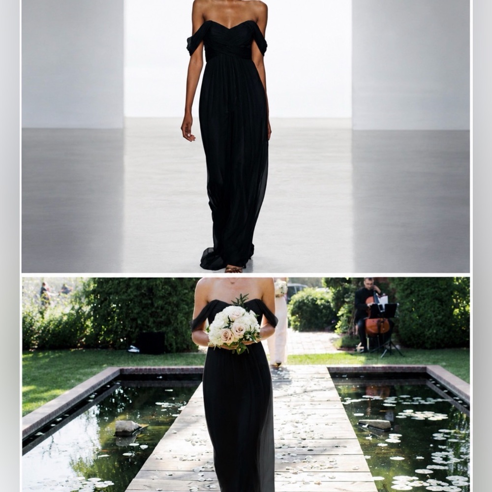 Amsale Bridesmaid Sweetheart Dress Silk Crinkle Chiffon size 12